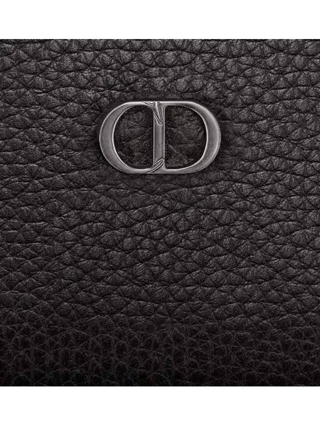 CD Icon Grain Leather Zipper Long Wallet Black - DIOR - BALAAN 5