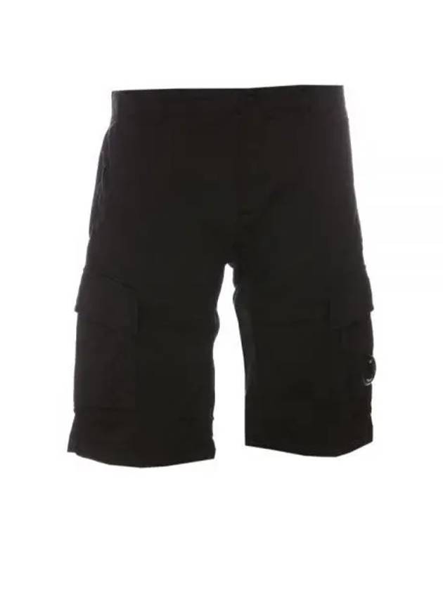 Men's Stretch Satin Lens Cargo Shorts Black - CP COMPANY - BALAAN 2