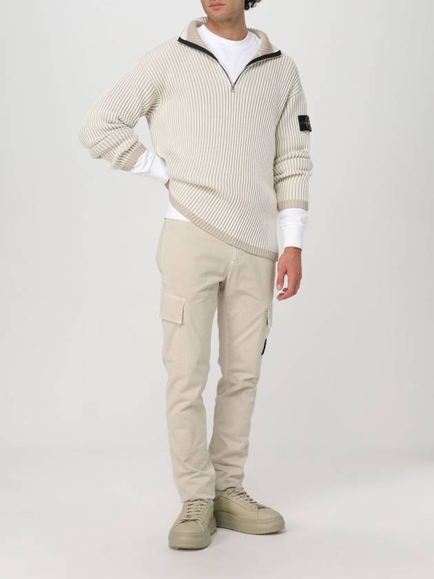 Vanish Ribbed Knit Top Beige - STONE ISLAND - BALAAN 3