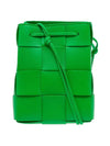 Intrecciato Cassette Small Bucket Bag Green - BOTTEGA VENETA - BALAAN 1