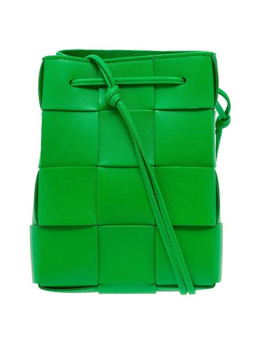 Intrecciato Cassette Small Bucket Bag Green - BOTTEGA VENETA - BALAAN 1
