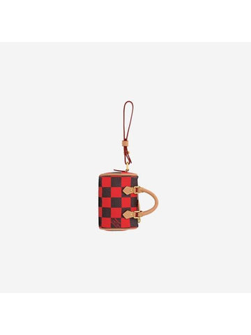 Damier Pop Mini Speedy Bag Charm Red - LOUIS VUITTON - BALAAN 1