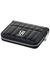 Lola Quilted Zip Round Coin Card Wallet Black - BURBERRY - BALAAN 5