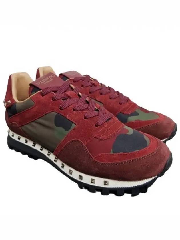 S0B51 NYM 37E Rockstud Sneakers Red - VALENTINO - BALAAN 3