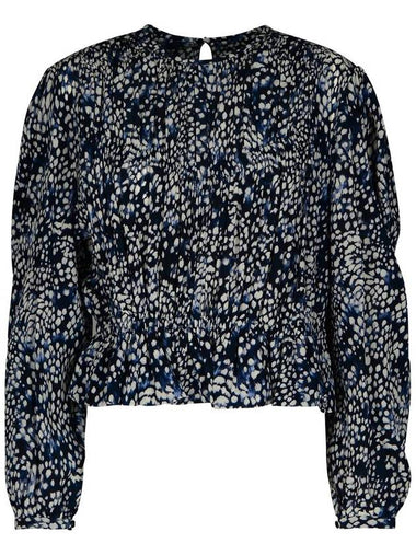 Isabel Marant 'Gelina' Blue Silk Blend Blouse - ISABEL MARANT - BALAAN 1