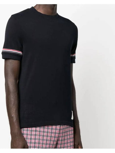 Thom Browne Striped Knit Short Sleeve T Shirt MJS247A - TOM FORD - BALAAN 2