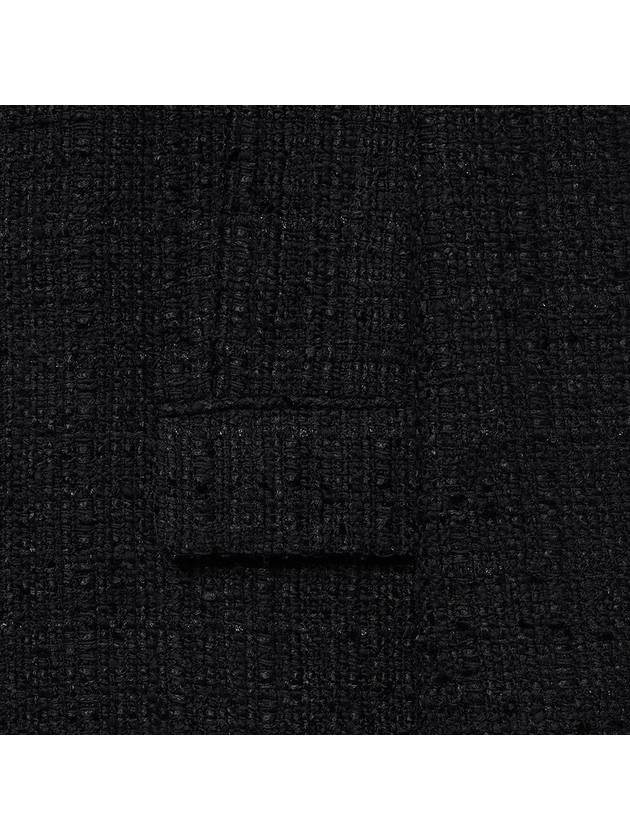 Fancy Tweed Tailored Jacket Black - NOIRER - BALAAN 7