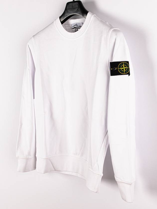 Men's Wappen Patch Sweatshirt White - STONE ISLAND - BALAAN 3