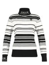 Women s Turtleneck Multi Stripe Long Sleeve Knit Shirt GQ4A634W - LUX GOLF - BALAAN 3