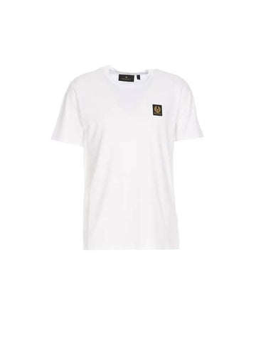 Logo Patch Cotton Jersey Short Sleeve T-Shirt White - BELSTAFF - BALAAN 1