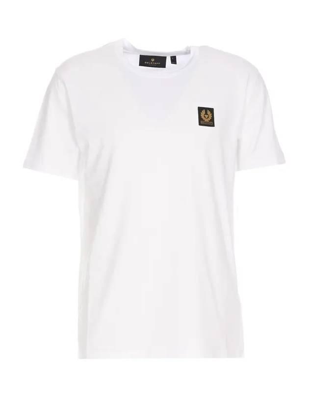Logo Patch Cotton Jersey Short Sleeve T-Shirt White - BELSTAFF - BALAAN 1