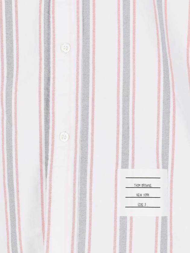 Stripe Oxford Armband Long Sleeve Shirt - THOM BROWNE - BALAAN 5