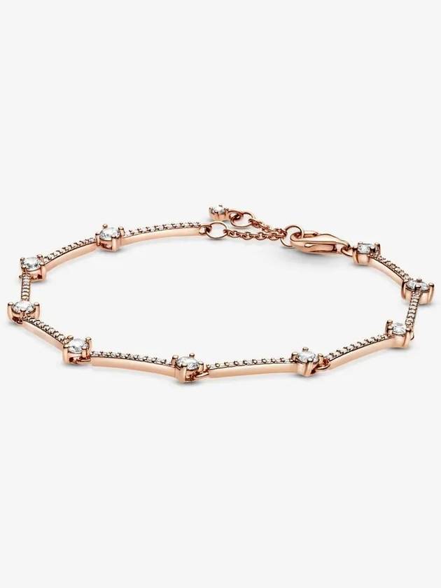 Sparkling Pave Bar Bracelet Rose - PANDORA - BALAAN 2