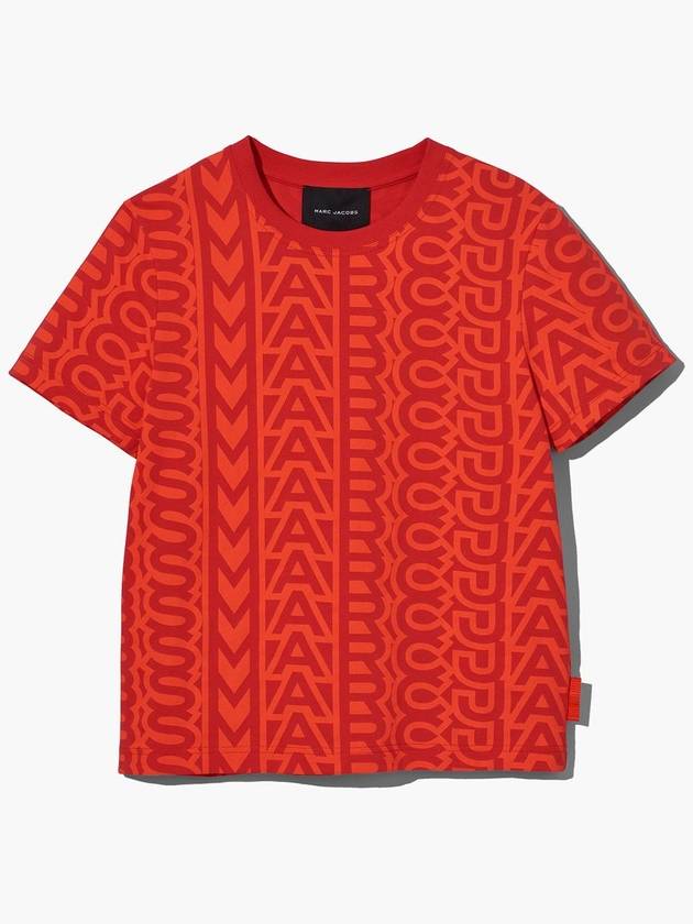 Icon Monogram Jersey Monogram Baby Tee_Electric Orange/True Red (2P3RTP006C01-848) - MARC JACOBS - BALAAN 1