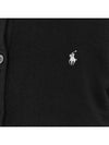 Women's Embroidered Logo Round Neck Cardigan Black - POLO RALPH LAUREN - BALAAN 5