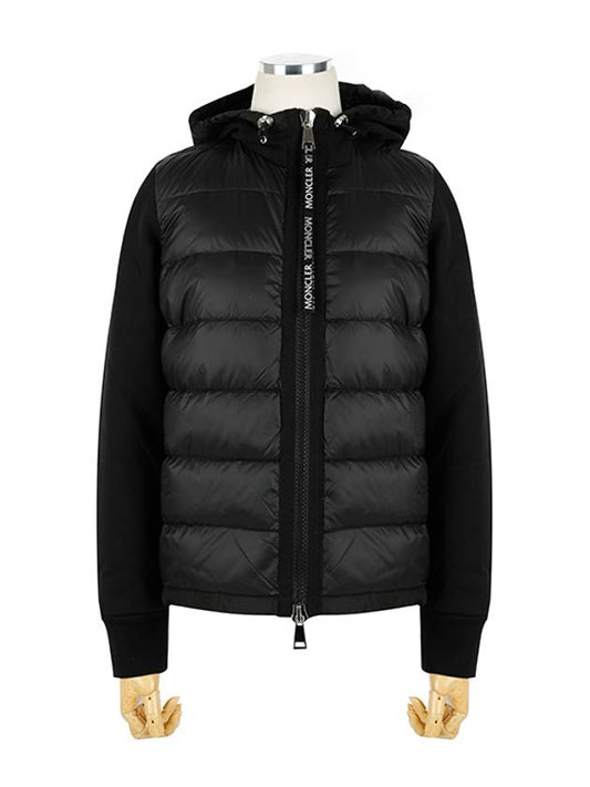 hooded jacket black - MONCLER - BALAAN.