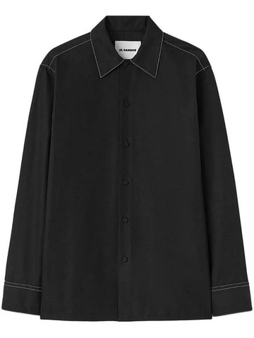 Long sleeve contrast stitch shirt J61DL0020J46192 - JIL SANDER - BALAAN 1