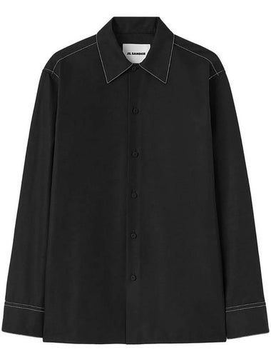 Long sleeve contrast stitch shirt J61DL0020J46192 - JIL SANDER - BALAAN 1