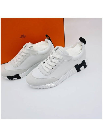 Bouncing Leather Low Top Sneakers Blanc - HERMES - BALAAN 2