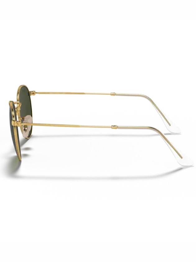 Eyewear Round Metal Sunglasses Green Gold - RAY-BAN - BALAAN 5