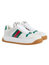 Screener Web Leather Low Top Sneakers White - GUCCI - BALAAN 2