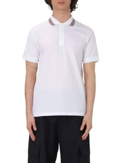 Cotton Polo Shirt White - BURBERRY - BALAAN 2