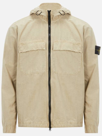 Wappen Old Effect Hooded Jacket Beige - STONE ISLAND - BALAAN 2