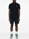 Stretch Cotton Pique Short Sleeve Polo Shirt Navy - STONE ISLAND - BALAAN 3