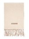 L'echarpe Moisson Embroidered Logo Alpaca Wool Muffler Beige - JACQUEMUS - BALAAN 2