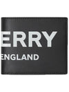 England Logo Printed Half Wallet Black - BURBERRY - BALAAN 3