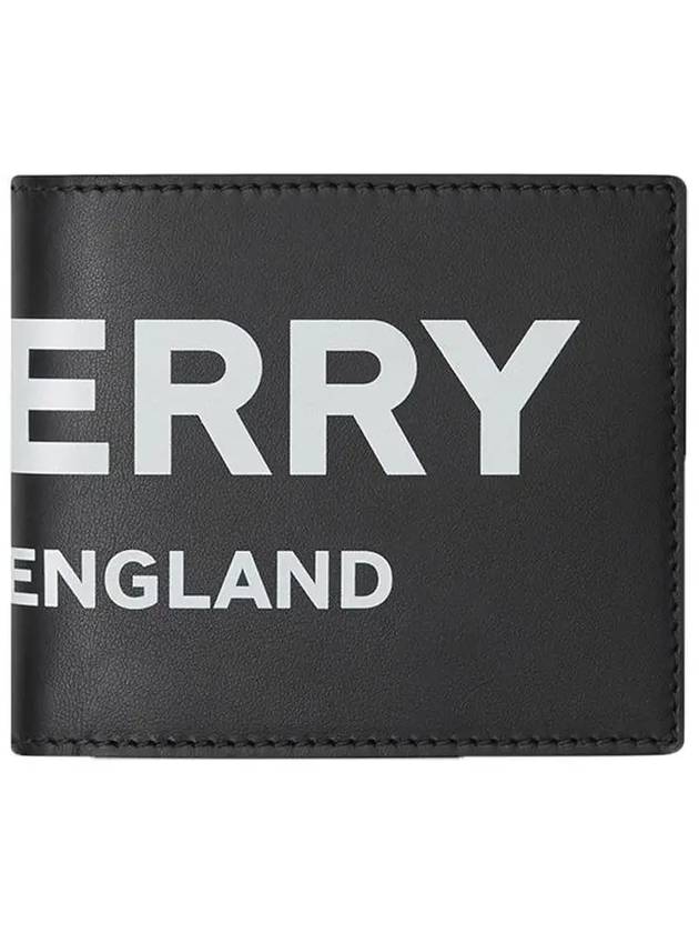 England Logo Printed Half Wallet Black - BURBERRY - BALAAN 2