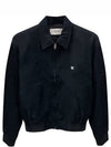 2W47B585X 07MR Rayon Twill Triomphe Embroidery Classic Blouson Jacket Navy Men s TJ - CELINE - BALAAN 1
