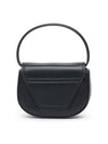 1DR Round Logo Leather Mini Shoulder Bag Black - DIESEL - BALAAN 6