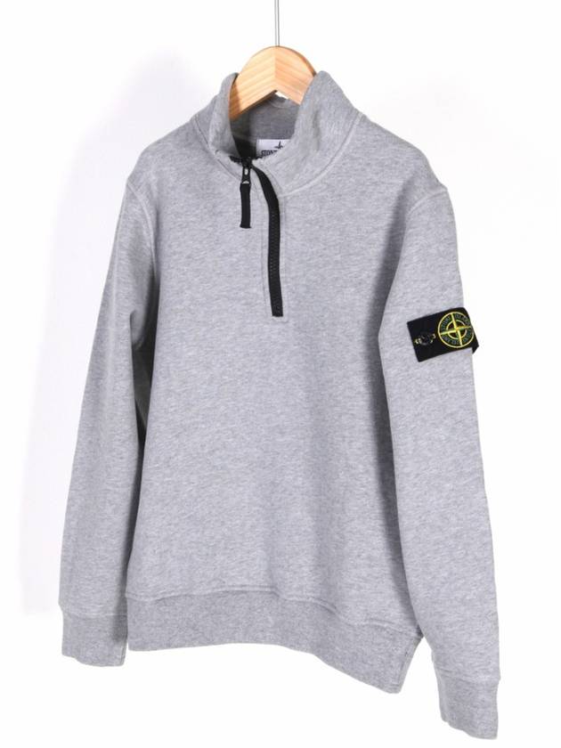 10 12A Kids Wappen Half Zip Sweatshirt Gray 811661020 V0M64 - STONE ISLAND - BALAAN 1