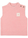 Crop High Neck Knit Vest OF2012LBPINK - ONOFF - BALAAN 1