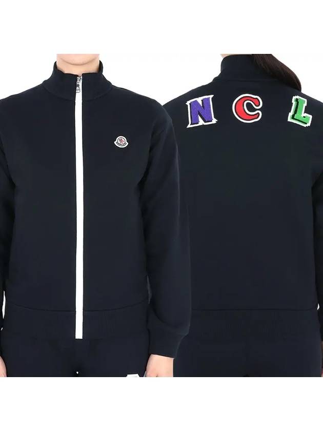 Kids Logo Patch Zip up Jacket Navy 8G00019 809AG 778 12 14A Adults can wear - MONCLER - BALAAN 1