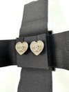 Heart CC logo earrings gold crystal earrings 23P ABA406 - CHANEL - BALAAN 3