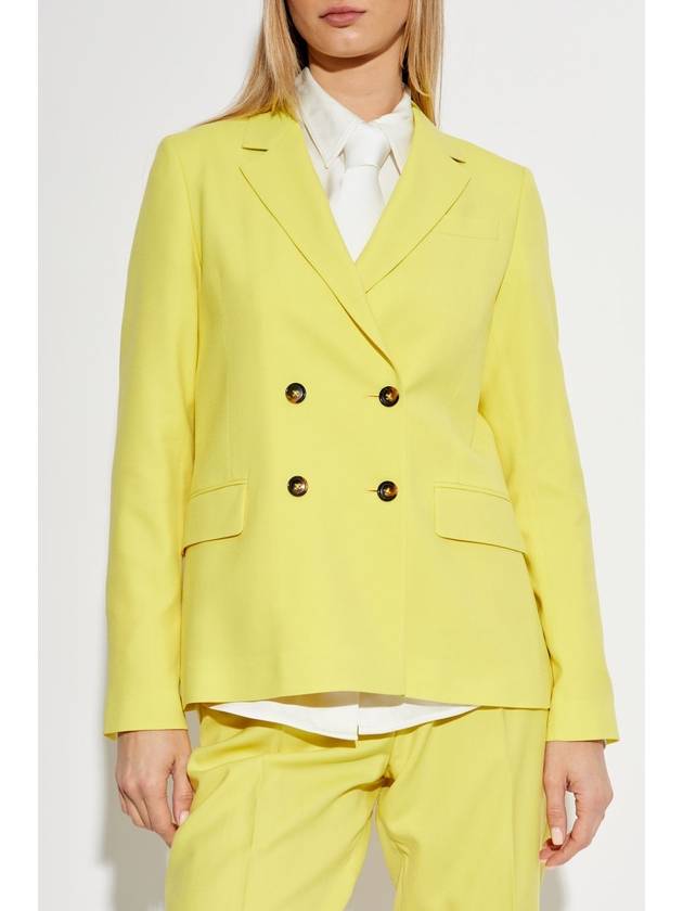 PS Paul Smith Double-breasted Blazer, Women's, Yellow - PAUL SMITH - BALAAN 3