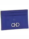 Gancini Card Wallet Blue - SALVATORE FERRAGAMO - BALAAN 2