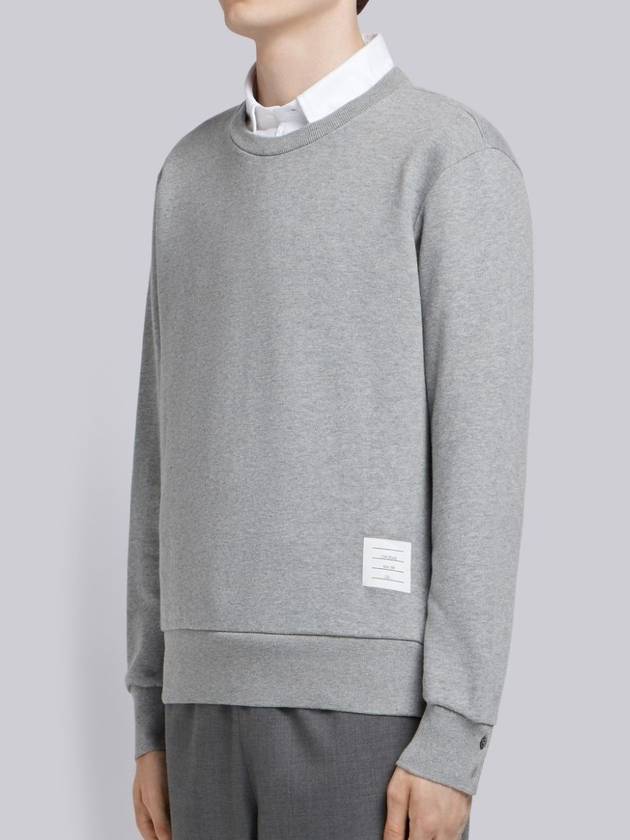 Center Back Stripe Crewneck Sweatshirt Light Grey - THOM BROWNE - BALAAN 4