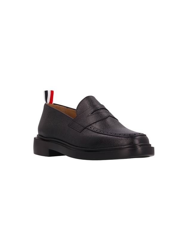 Pebble Grain Rubber Sole Penny Loafer Black - THOM BROWNE - BALAAN 3