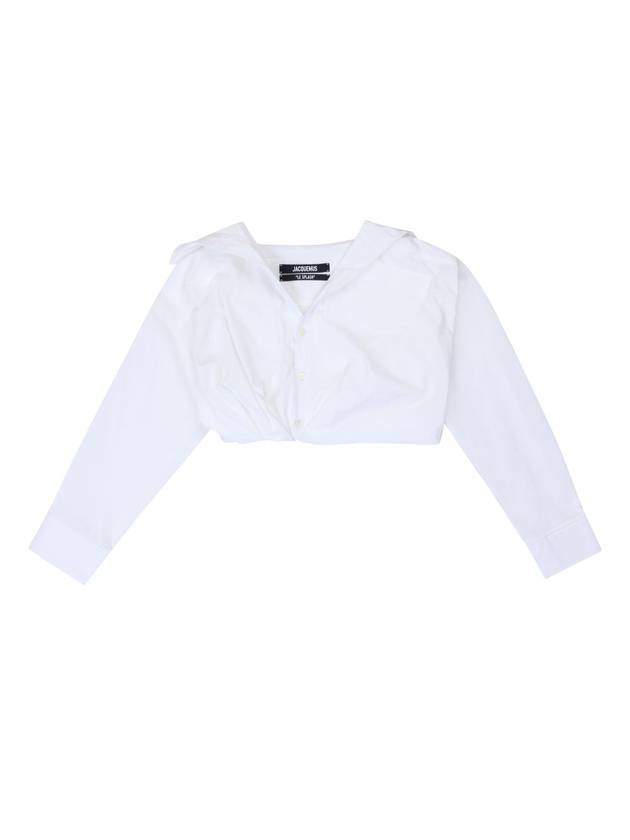 Women's La Chemis Mezine Twist Tuck Blouse White - JACQUEMUS - BALAAN 1