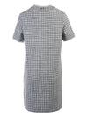 Check Tweed Crewneck Short Dress Grey - THOM BROWNE - BALAAN 4