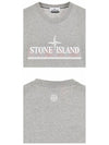 Tricromia One Print Garment Dyed Cotton Jersey Short Sleeve T-Shirt Grey - STONE ISLAND - BALAAN 6