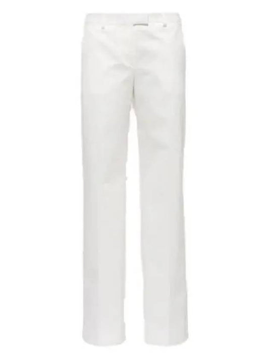 Cotton Chino Straight Pants White - MIU MIU - BALAAN 2