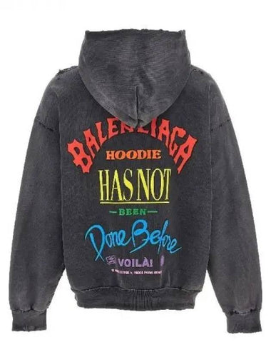 Back printed hooded zip up - BALENCIAGA - BALAAN 1