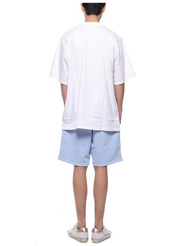 Logo Overfit Short Sleeve T-Shirt White - AMI - BALAAN 6