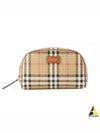 Check Travel Small Pouch Bag Beige - BURBERRY - BALAAN 2