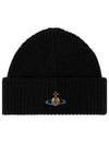 ORB Logo Sporty Beanie Black - VIVIENNE WESTWOOD - BALAAN 2