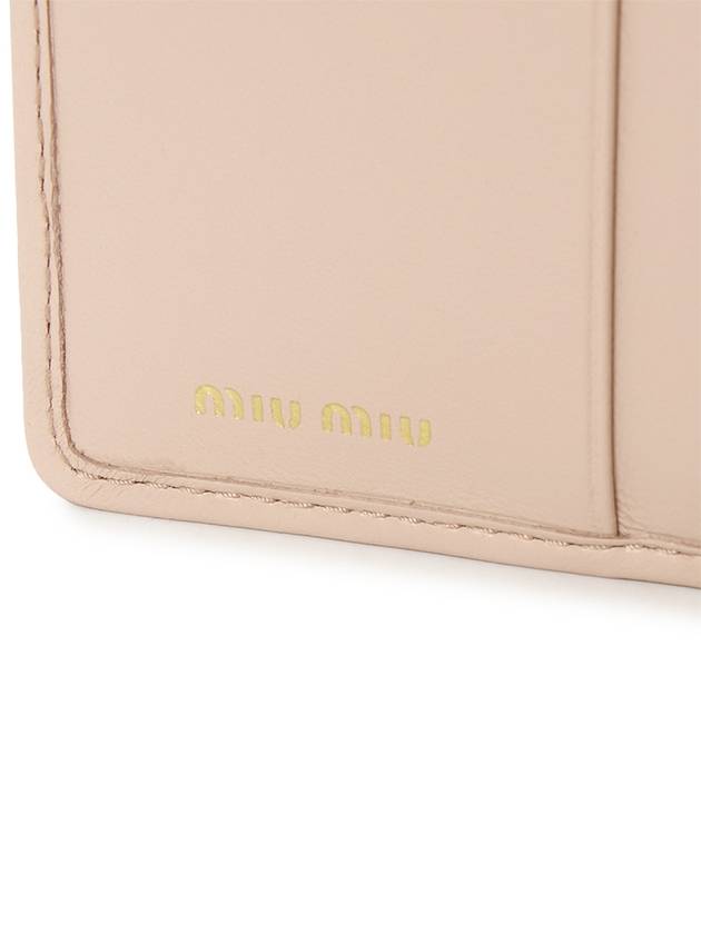 Matelasse Leather Half Wallet Light Pink - MIU MIU - BALAAN 6